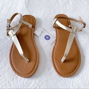 Universal Thread Gold Silver Sandals